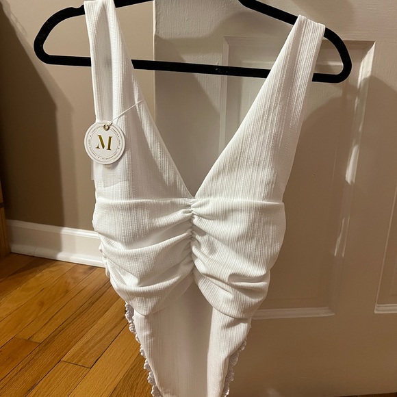 Beautiful “Capri” white swimsuit - handmade in London. NEVER WORN. NEW WITH TAGS - Picture 4 of 8